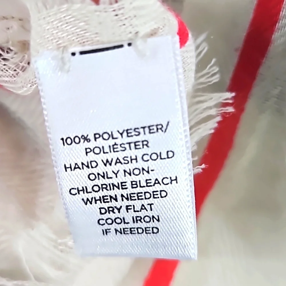 Loft Red, White & Blue Floral Wrap Women's Scarf NWT - Picture 4 of 5